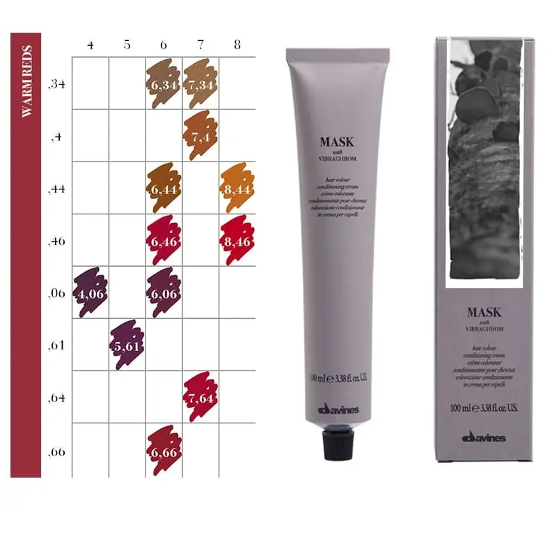 Thuốc Nhuộm Tóc - Davines Mask With Vibrachrom Mã Màu Đỏ Ấm /46 (100ml) (Cần mua thêm trợ nhuộm) - LT