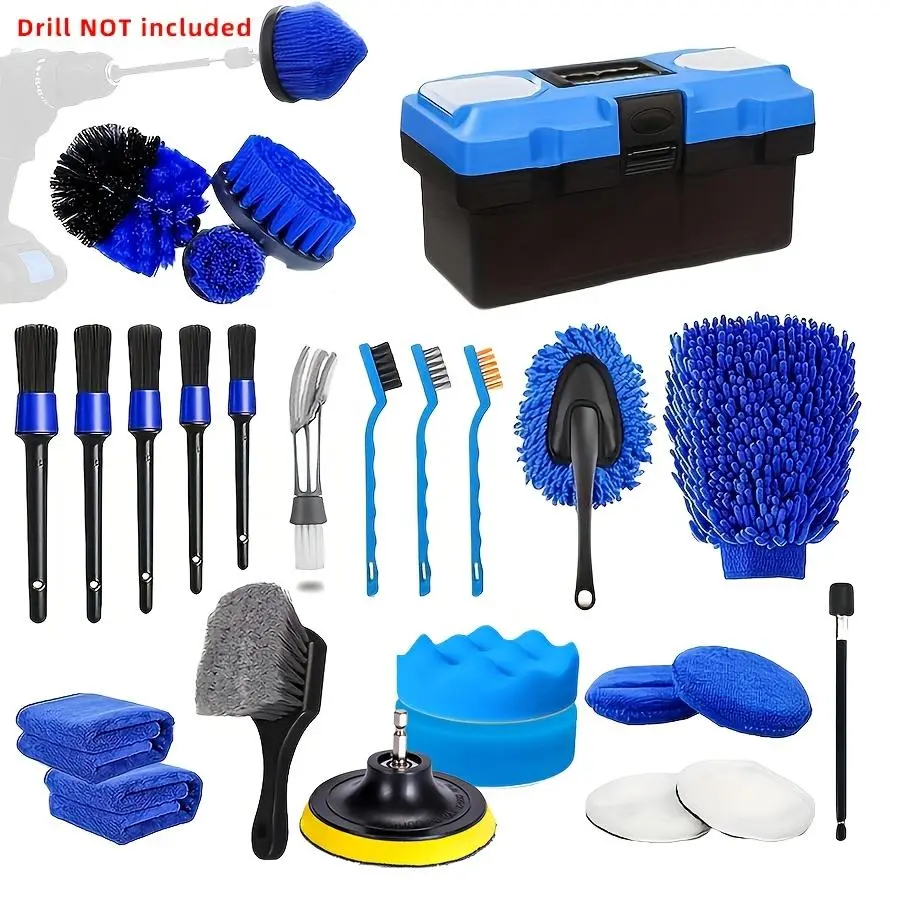 Car Wash Detailing Kit, Car Cleaning Brush Set, Car Cleaning Tool Set, Professional Car Cleaning Kit, Car Wash Accessories