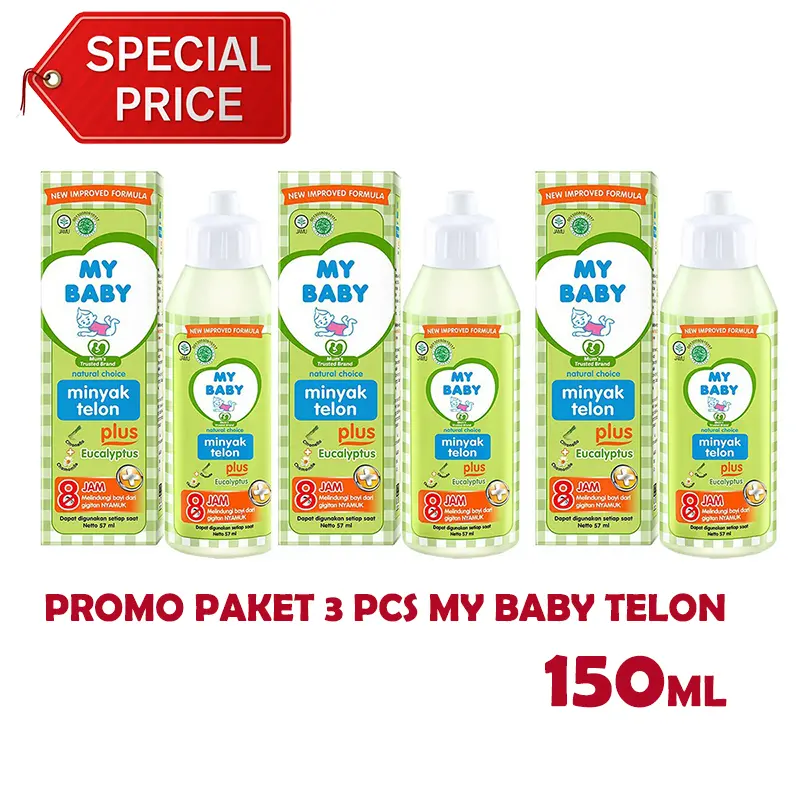 PROMO 3PCS MY BABY MINYAK TELON 150ml Bayi Menghangatkan Cowok