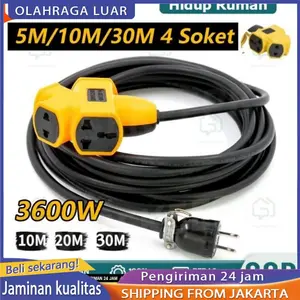 Kabel Ekstensi 30 Meter 1.5mm - Kabel Panjang Listrik untuk Perangkat Elektronik, Sambungan Kabel Outdoor & Indoor