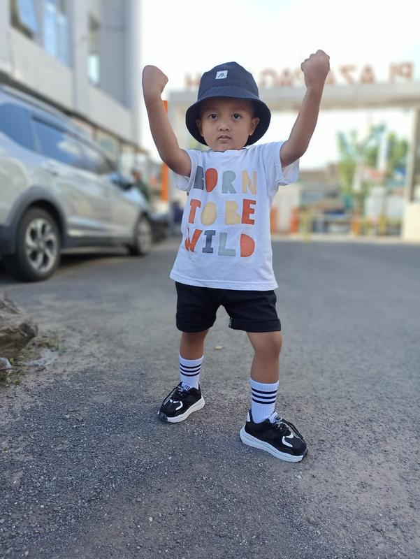 Baju Kaos Anak UNISEX  Laki Laki/perempuan - BORN TO BE WILD - Usia 1 sampai 5thn Combed Perempuan Cotton 5
