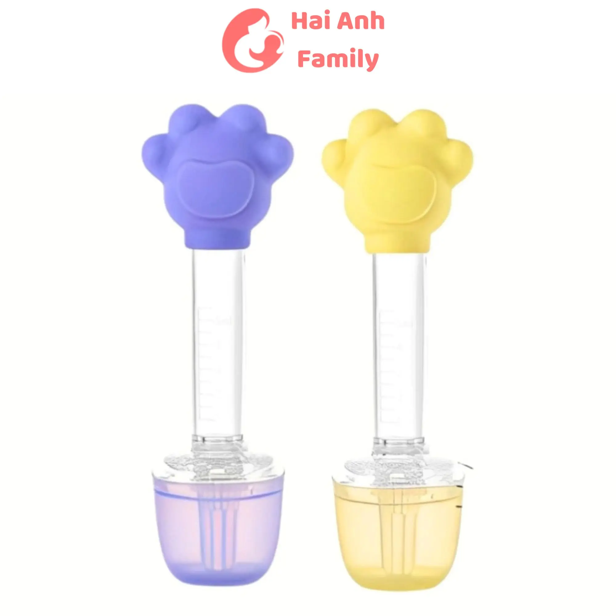 Dụng cụ cho bé uống thuốc chống sặc, có đầu silicon mềm  [Tặng kèm hộp đựnġ và cọ rửa ống]