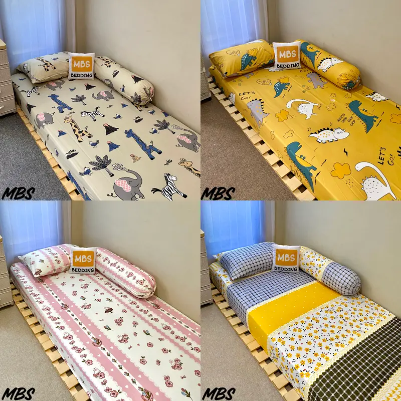 #5 | MYBELIA | MBS | SPREI / BED SHEET / SEPREI DOUBLE KARET AESTHETIC | FREE SARUNG BANTAL & SARUNG GULING 0