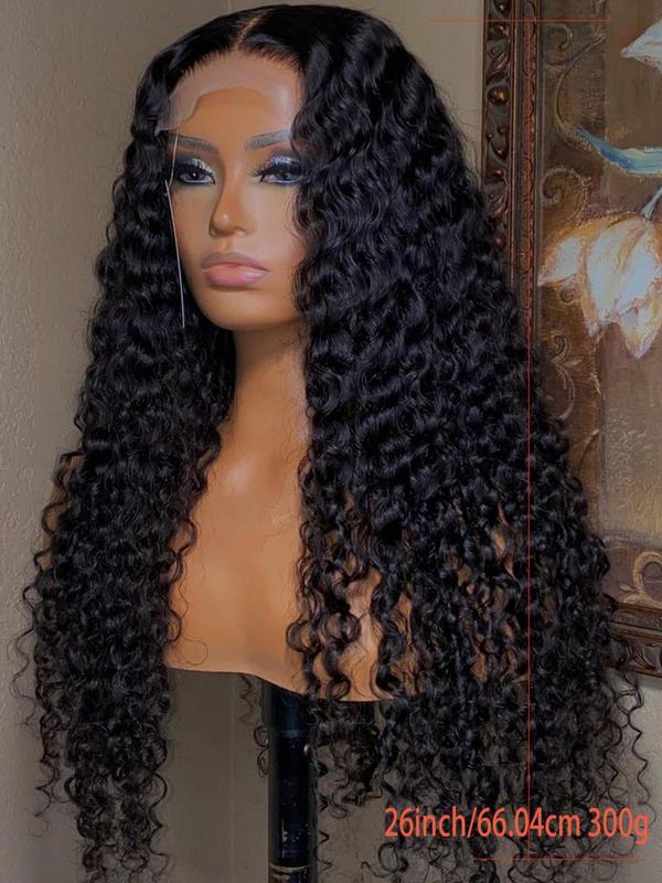 26 Inch Black Long Curly Wigs for Women, Summer Glueless Wigs without Bangs for Cosplay, Anime or Costume Party, Striking Natural Fluffy Hair Wigs for Hairstyle Decor 1