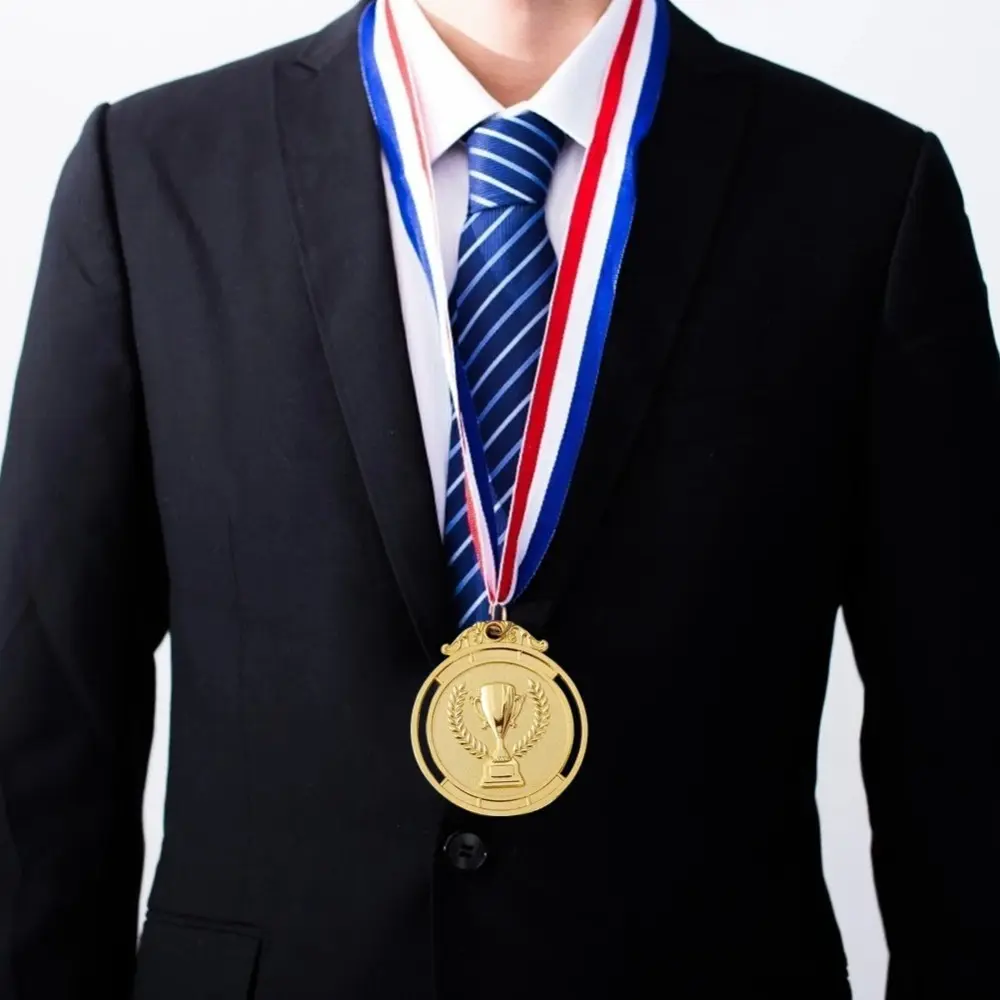 5/10/20pcs New Metal Bronze Award Round Encourage Badge Award Medals Competition Prizes Games Souvenir Winner Medals Team Sport Competition