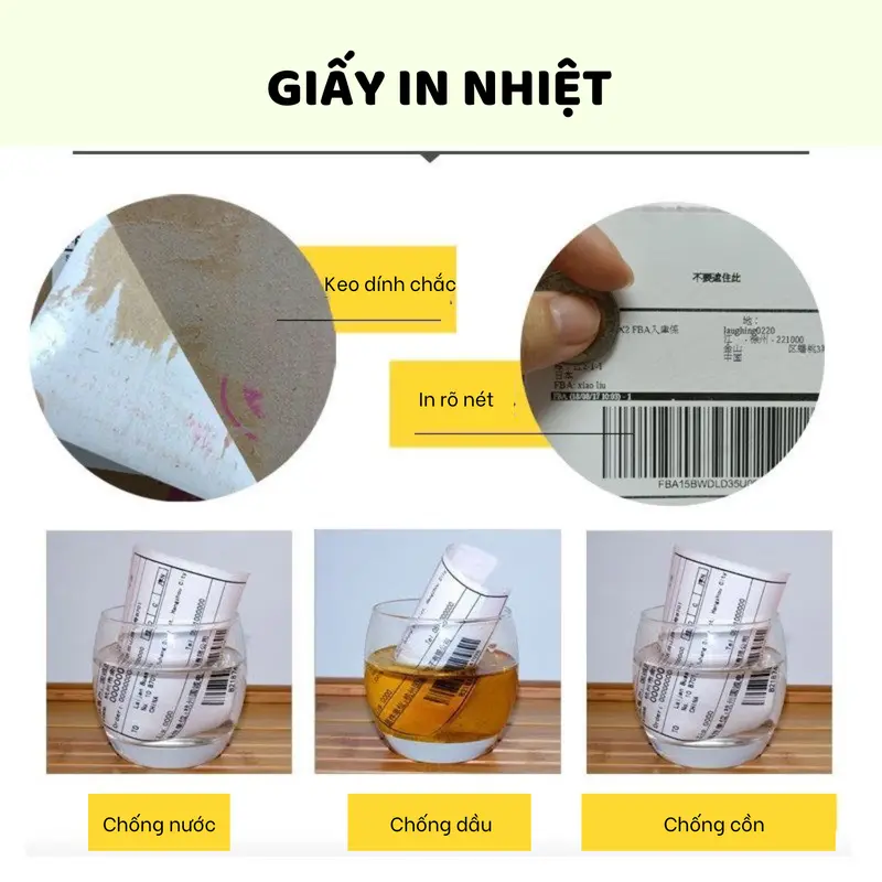 Giấy In Nhiệt khổ A6(100x150mm) 500Tờ/Tệp dùng để in đơn hàng trên sàn TMĐT In Tem Tự Dính Dán Ngay 2