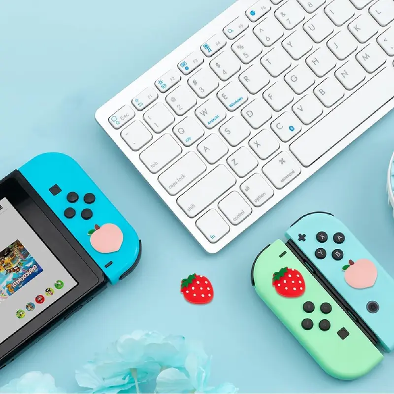 Cute Cartoon Kawaii Silicone Thumb Grip Caps, Joystick Covers for Switch / OLED / Switch Lite, Switch Game Accessories 7