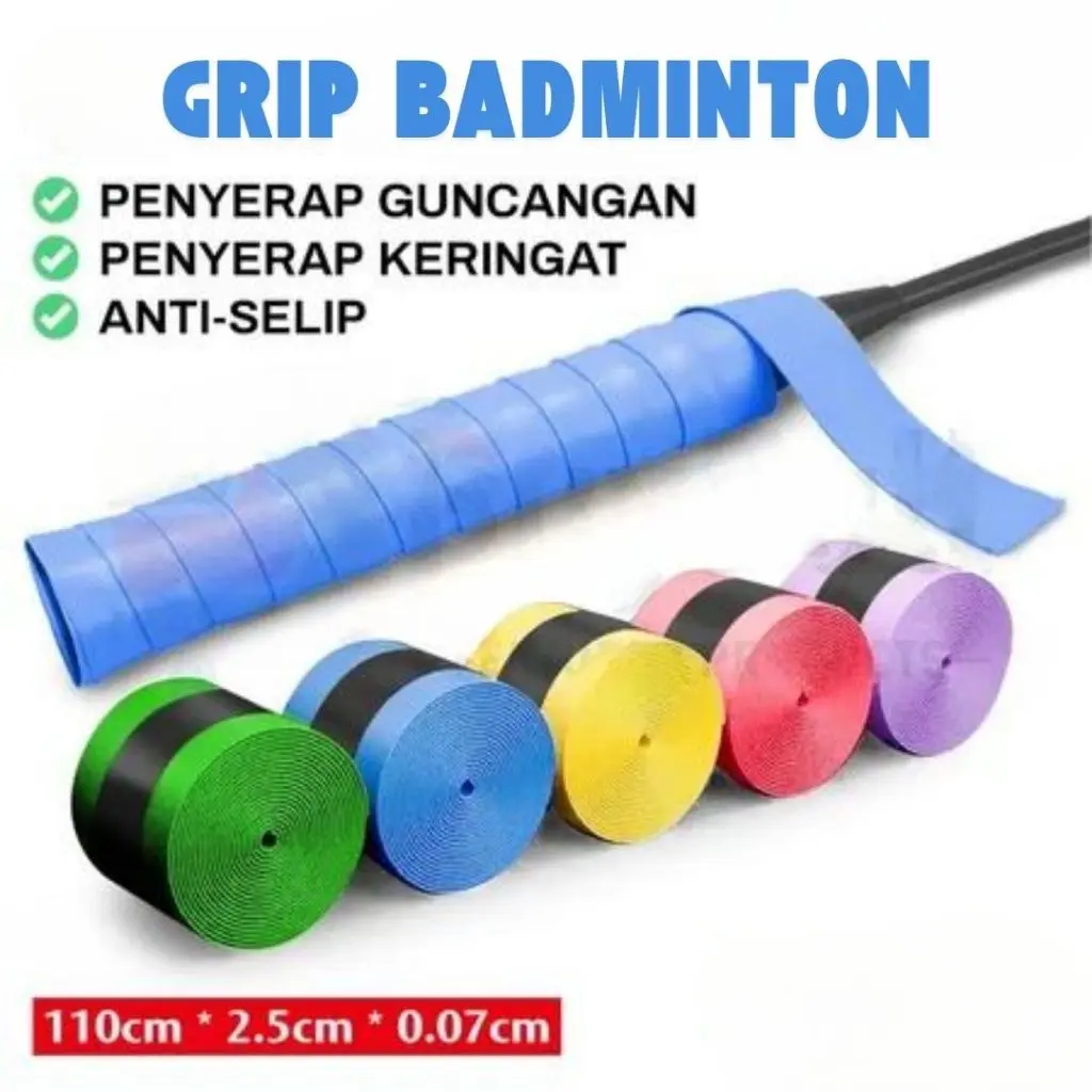 Grip Raket Karet Vision | Grip Badminton | Grip Bulutangkis - Grip Bulu Tangkis | Pembungkus Raket Bulu Tangkis M08