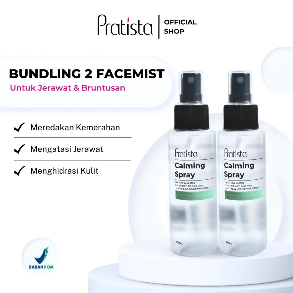 Pratista -  Face Mist Calming Spray Isi 2 Hidrasi Extract Pesawat an ORIGINAL