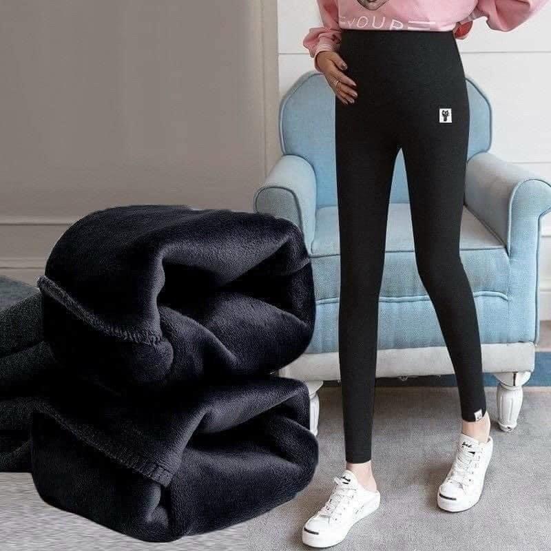 Quần bầu lót lông siêu ấm full size tới 80kg ảnh thật đăng kèm Váy Bầu Đầm Bầu Q1064