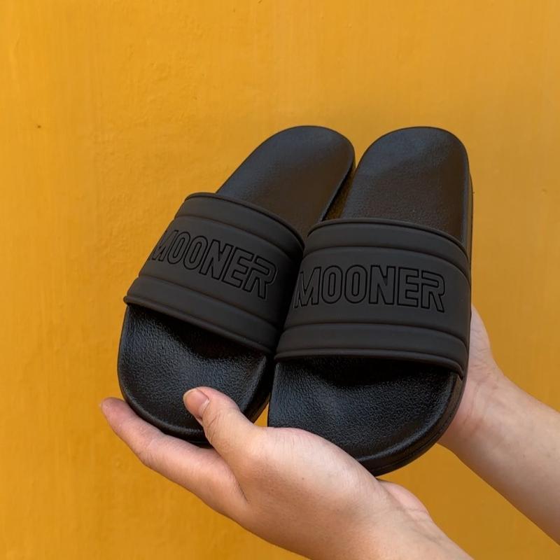  Dép M27 chữ Mooner ẩn dành cho nam nữ quai cao su đế pu_dép quai ngang 