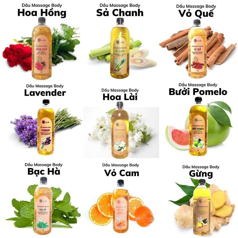 Tinh Dầu Massage Body ACENA dùng trong Spa TMV, Dưỡng Thể, Trơn Tay, Không Kích Ứng 1000ml Dưỡng Body Body Oil