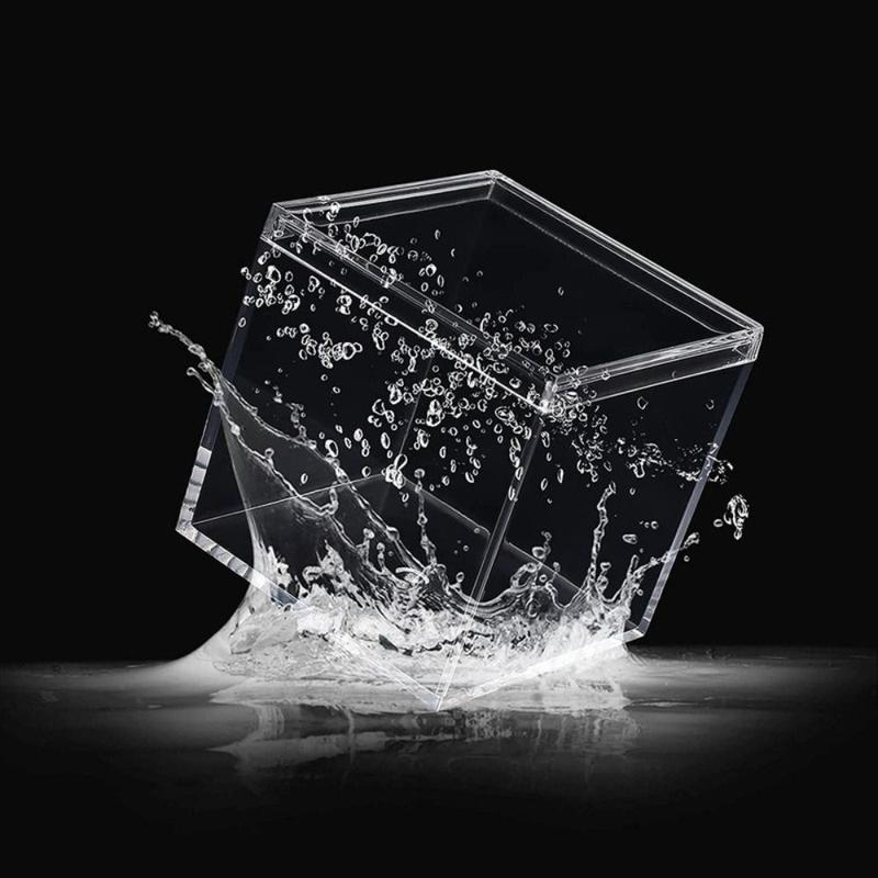 Hộp Acrylic trong suốt, có nắp, chống bụi, hộp đóng gói vuông, bảo vệ mini, thích hợp cho trưng bày mô hình Anime, có nắp che bụi, thích hợp cho quà tặng đám cưới và trang trí tiệc, món quà tuyệt vời 5