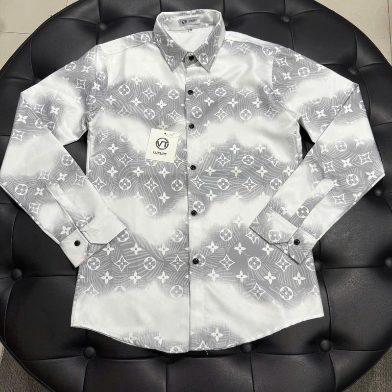 Áo Sơ Mi Nam dài tay chất mango thêu Dày Dặn  Form Đứng Boy Phố ST MEN STORE Menswear Shirt Cổ Tròn ...không.4 navy blue ... hàn quốc Trắng