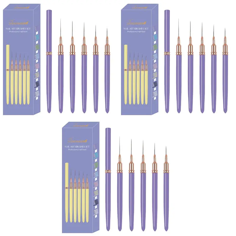 Nail Art Pen Set, 15pcs/set Nail Art Liner Brush, Nail Art Painting Brush, Professional Manicure Tool for Home & Salon Use 0
