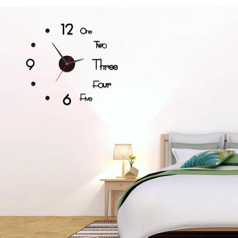 Đồng Hồ Treo Tường, Tự Làm, Không Khung 3D, Im Lặng Không Tích Tắc, Đồng Hồ Dạ Quang Ban Đêm, Đồng Hồ Treo Tường Gia Đình, O1A7 8
