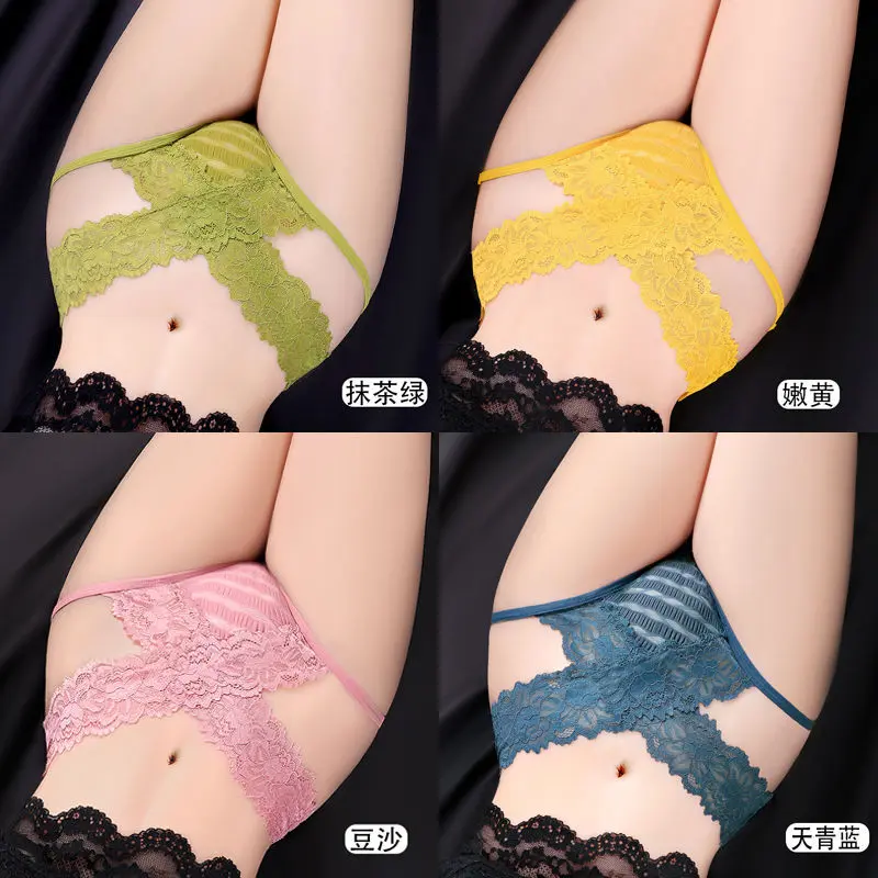 Quần Lót Ren, Thời Trang Nữ, Gợi Cảm, Thân Thiện Với Làn Da, Mềm Mại, cạp vừa, Thiết Kế Hình Tam Giác 7