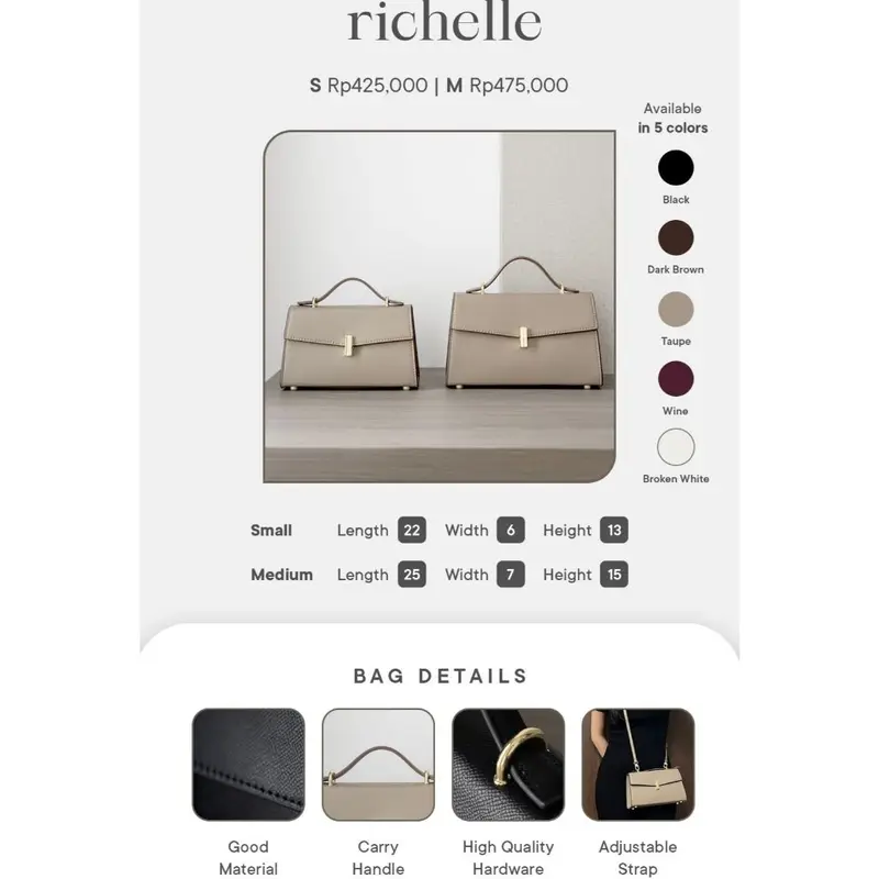 GRACIE - Richelle Bag / Casual Bag Wanita / HandBag / Sling Bag 7