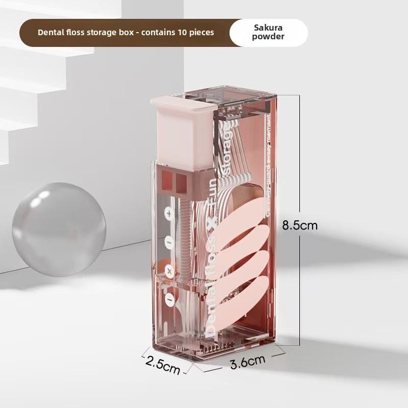 Product Introduction of Dental Floss Dispenser Containing 10Pcs Floss Dental Floss Storage Box Auto Refillable Oral Hygiene Care Floss Pick 4