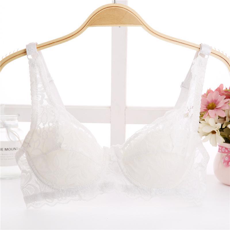 Big Thin cup Lace Summer Bra for Women Sexy Lingerie Underwire Cotton bra soft big size t shirt lady bra 32 34 36 38 40 BC 7