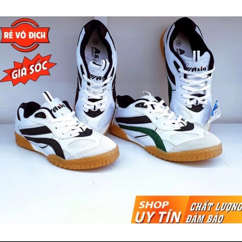 Giày Asia nam nữ đá bóng cầu lông chạy bộ thể thao đế kếp khâu full đế có cao su chống trượt. Sport
