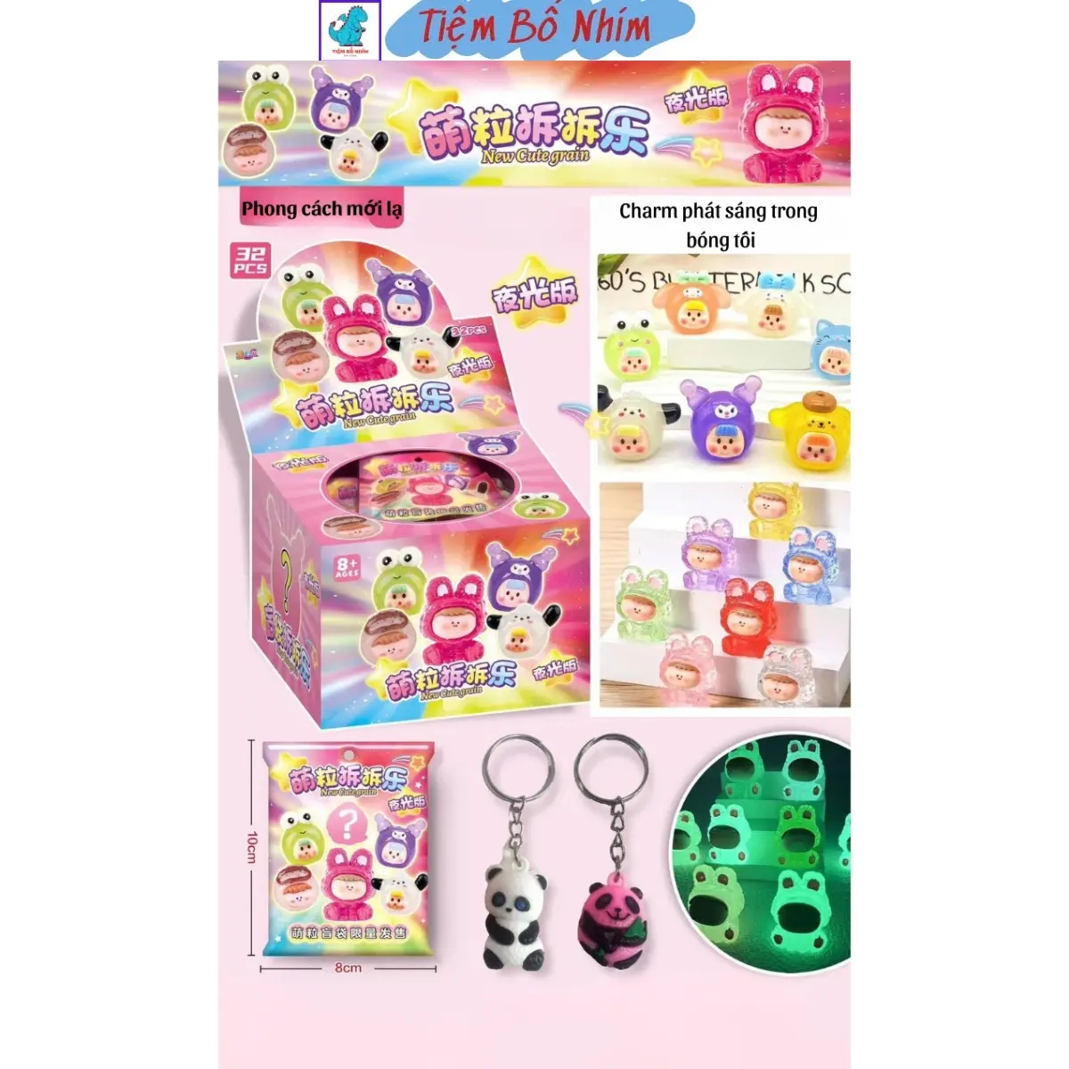 Hộp quà hình thỏ unbox túi mù cho bé gồm 32 chi tiết