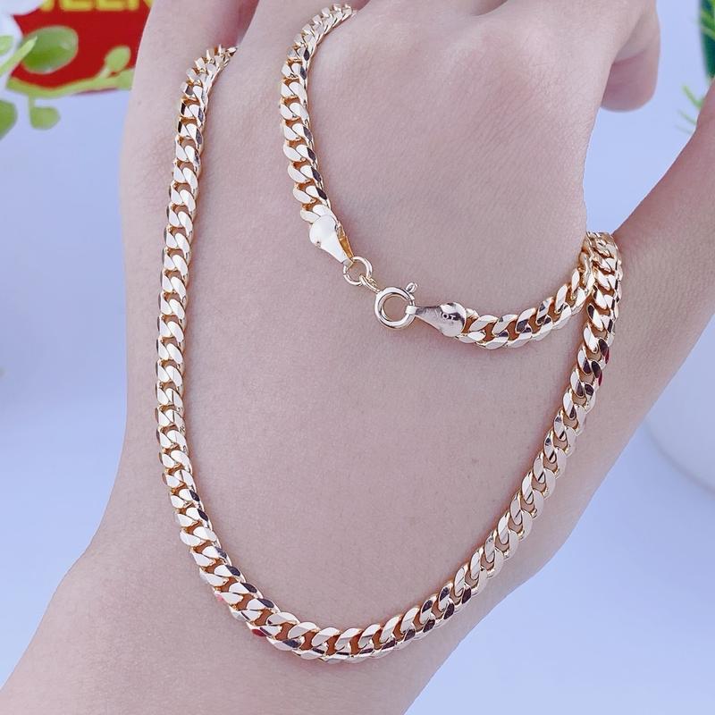 Dây chuyền nam nữ khoen lật 5 chỉ có ký hiệu bền đẹp