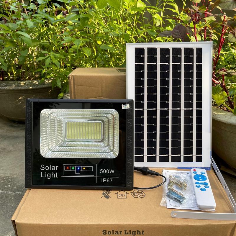 Combo 2 bộ Đèn NLMT 500w sáng 8-12 tiếng, diện tích sáng 30-50m2 đèn TẾT