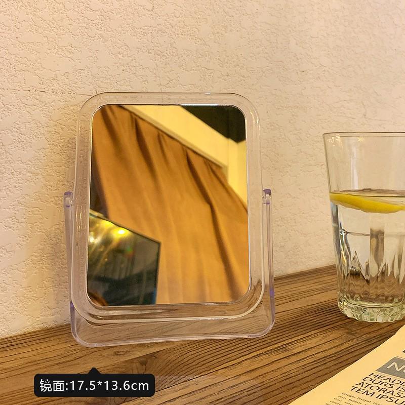 Product Introduction of Gương trang điểm để bàn trong suốt 2 mặt gương xoay 360 độ thiết kế sang chảnh phong cách Hàn Quốc Cosmetic Mỹ Phẩm 11