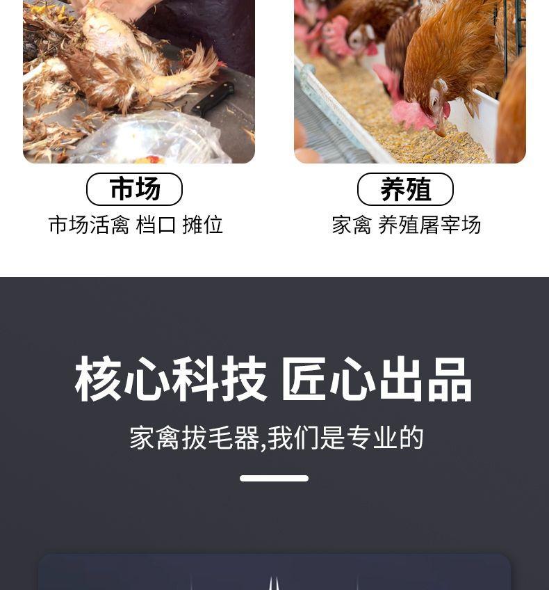 Product Introduction of Electric Chicken and Duck Dehairing Machine Rechargeable Duck Feather Pulling Artifact New Household Multi-Functional Automatic Poultry Hair Removal Device 8