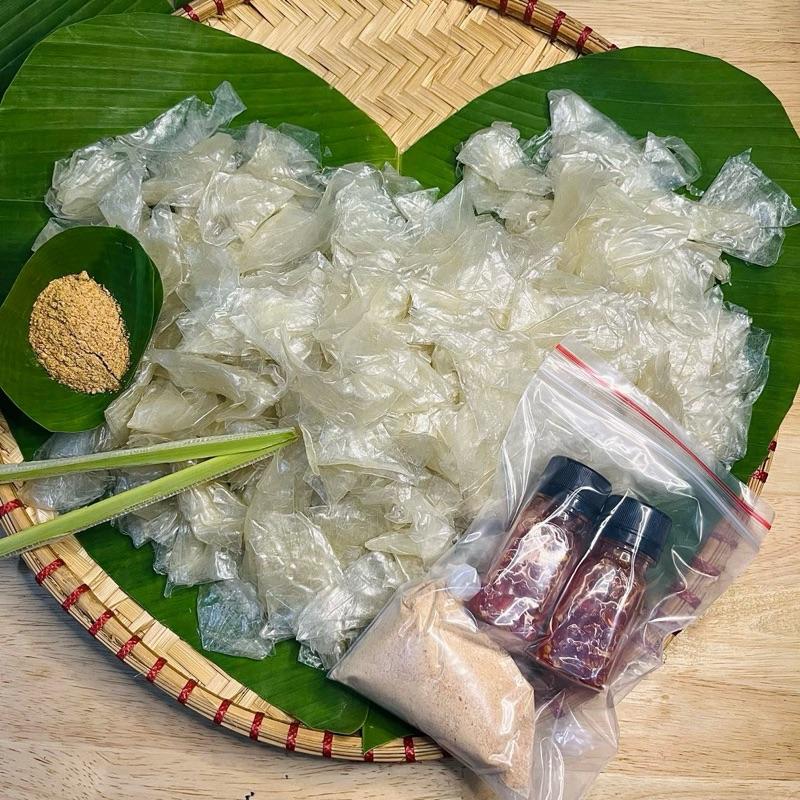 1KG BÁNH TRÁNG Ủ BƠ THƠM DẺO TẶNG KÈM TOPPING ( ỚT RIM, MUỐI NHUYỄN)