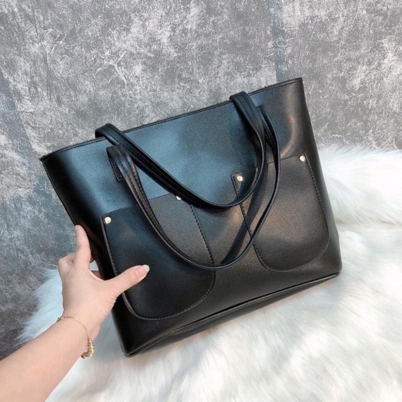 Túi cong so túi xách nữ kẹp nách chất da dầy dặn đựng vừa laptop 14 có ngan đựng ví K07