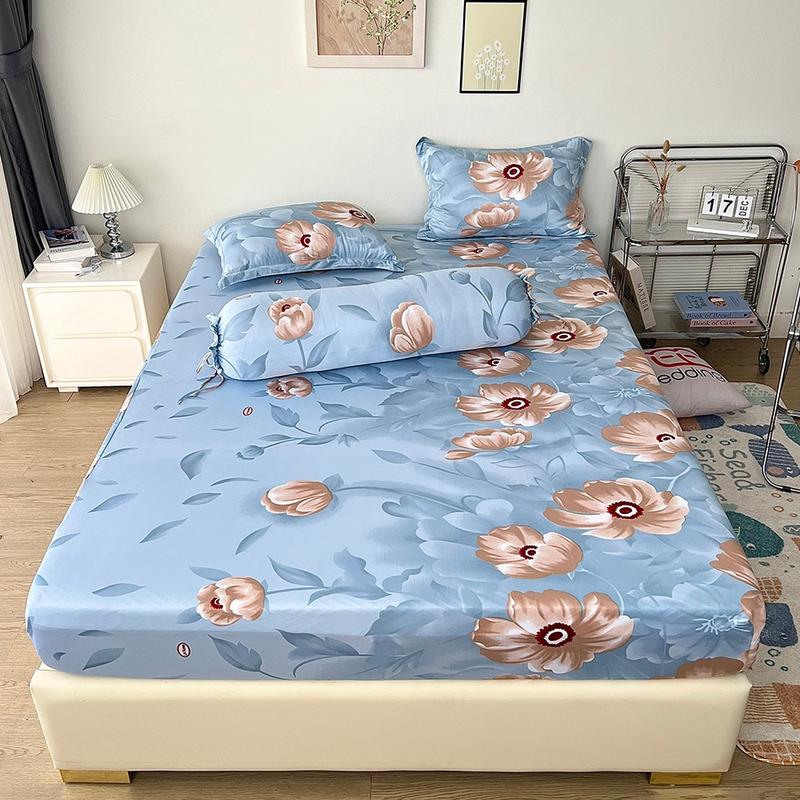 Bộ ga giường 4 món REE Bedding R379 chất thun lạnh đủ size drap trải nệm 1m2 1m4 1m6 1m8 2m