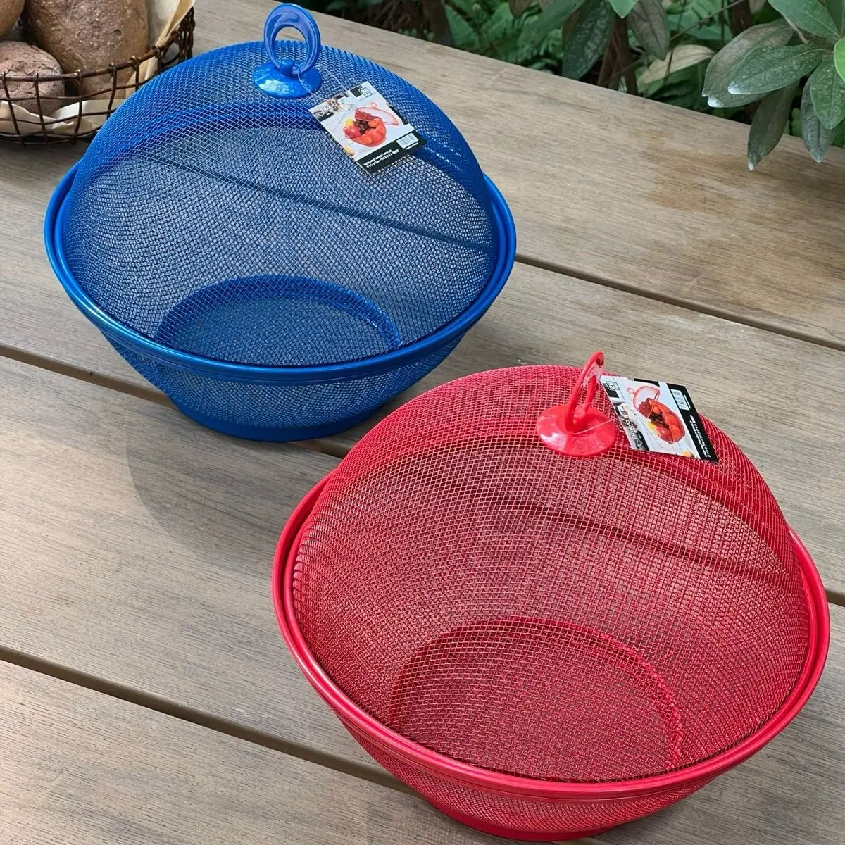 Bộ rổ hoa quả lồng bàn Kaiyo 26cm thép phủ nhựa cao cấp