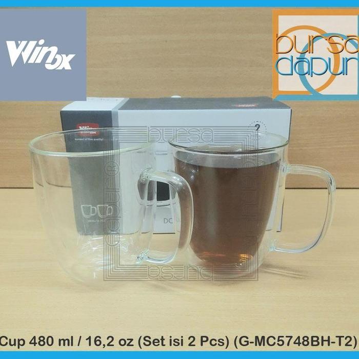 Gambar Winox Double Wall Glass Cup 480 ml (16,2 oz) - Set 2 Pcs dari Bursa Dapur Mall Kota Administrasi Jakarta Barat Tokopedia