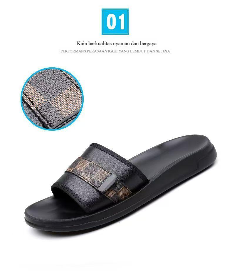 KANGN Sandal Pria Kulit Asli Model Terbaru - Sandal Jepit Premium 2-in-1 untuk Outdoor & Pantai, Desain Trendi Gagah dengan Sol Empuk Anti Slip KANGN Sandal Pria Kulit Asli Model Terbaru - Sandal Jepit Premium 2-in-1 untuk Outdoor & Pantai, Desain Trendi Gagah dengan Sol Empuk Anti Slip