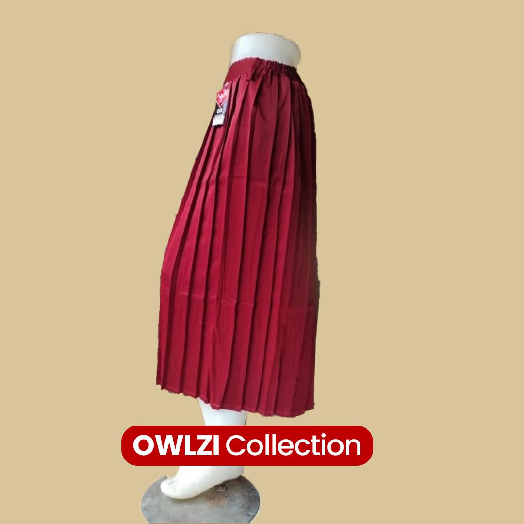 Seragam Sekolah Rok Panjang Merah SD Model RA/Full Rempel Kain High Twist Fashion