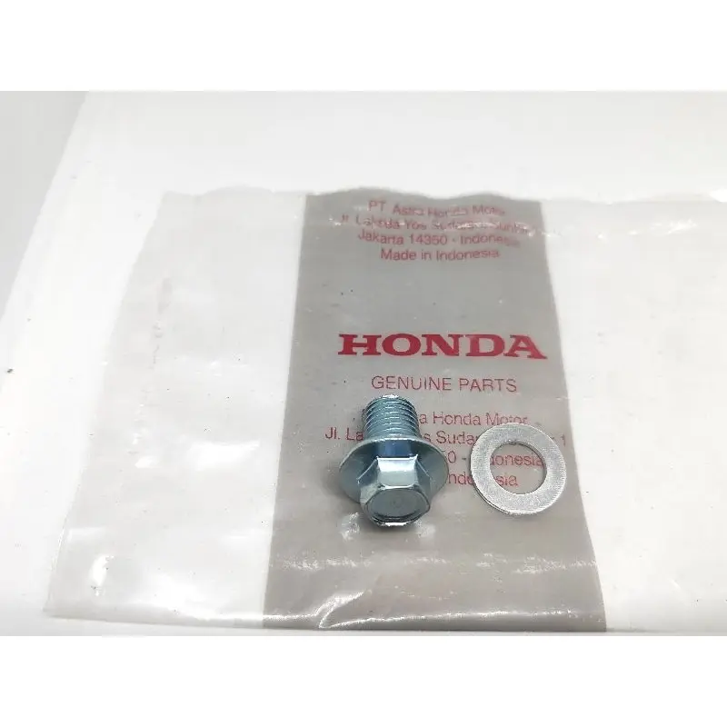 Baut Tap Oli HONDA. Baut Pembuangan Oli Mesin Bawah HONDA BEAT / VARIO / SCOOPY / SPACY DLL Original
