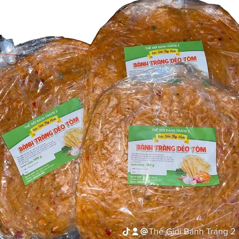0.5kg bánh tráng dẻo tôm Tây Ninh dẻo mềm loại 1 Snack Ăn Vặt Thức Ăn Thức Ăn Food