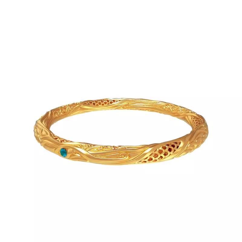 Product Introduction of Vòng Tay Vòng Tròn Qiankun, Bán Chạy, Unisex, Vòng Tay Cặp Đôi, Mạ Vàng, Đồ Trang Sức Cổ Điển Xu Hướng Nezha: Sự Xuống Dấu Của Đứa Trẻ Kỳ Diệu 0