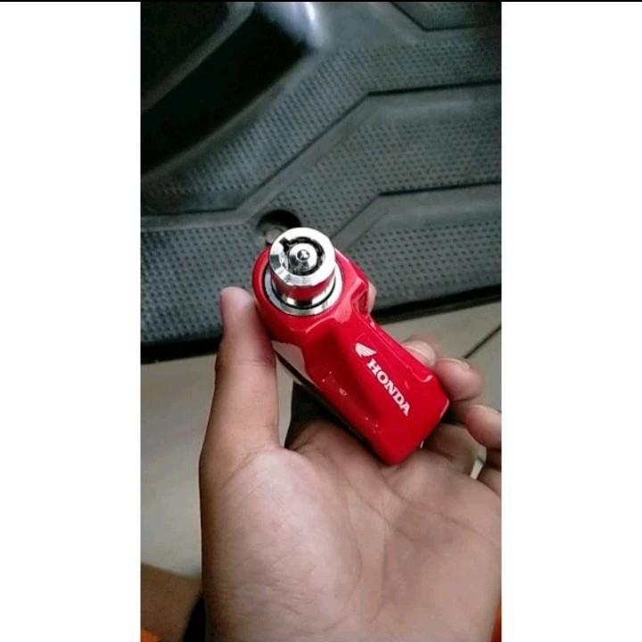 Gembok Cakram Motor Original AHM Universal Semua Motor Accessories Anak Kunci kunci ganda motor 3
