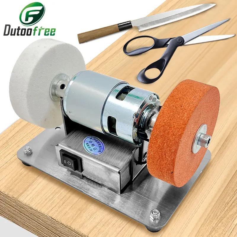 Máy mài dao kéo mini 2 đá gồm mài đôi thô và mịn tiện dụng máy mài để bàn