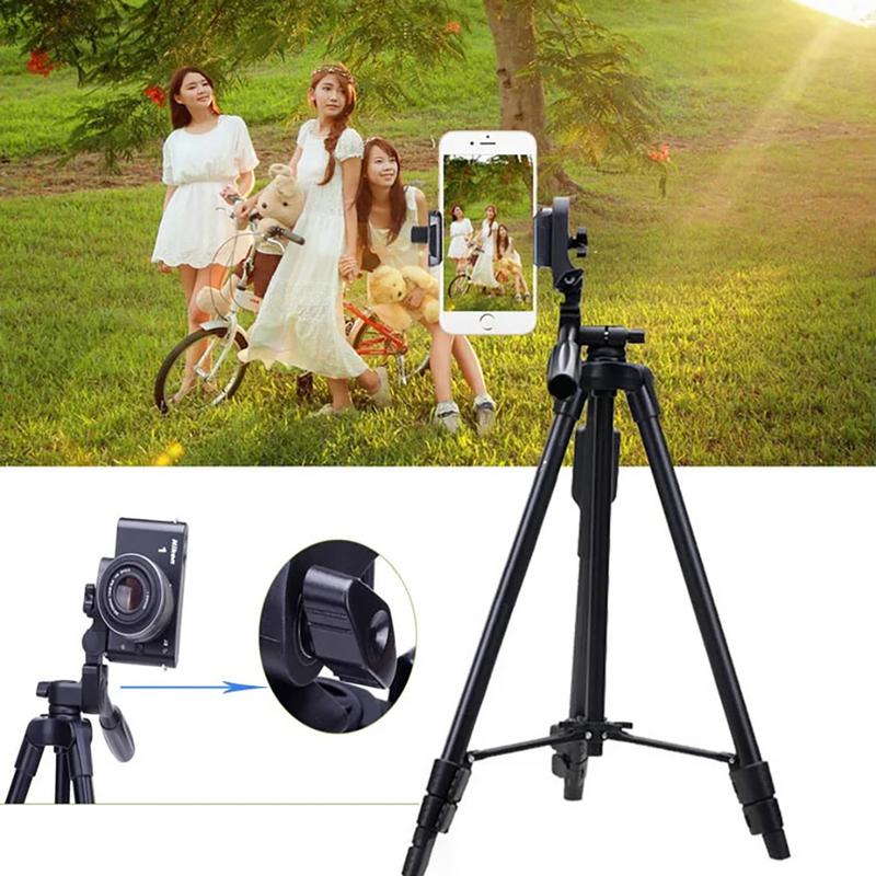 Aluminum Tripod Tongsis Selfie Sticks with Bluetooth Remote + Phone Clip for Camera Phone HP DSLR 5