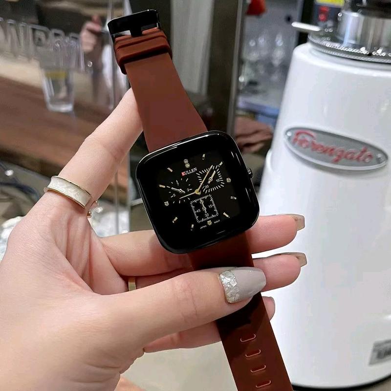 Jam Tangan Cewe Korea Analog Strap Rubber Jam Cewe Fashion Crono Silikon 8