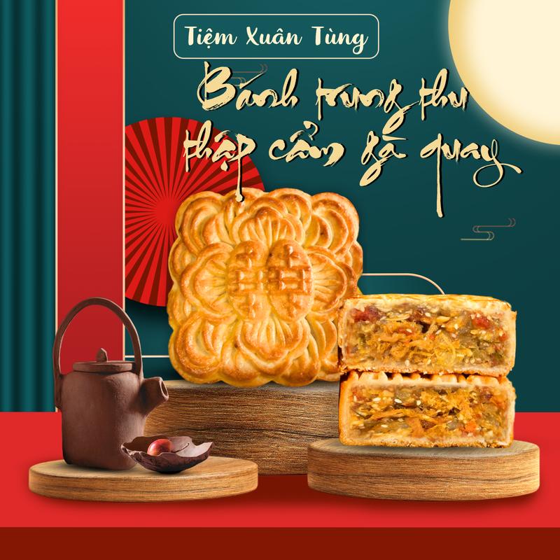 Bánh Trung Thu Nướng Nhân Thập Cẩm Gà Quay 220G