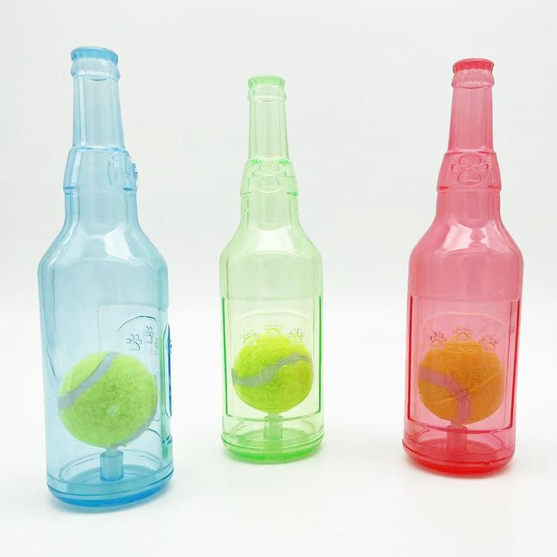 Interactive Dog Toy with Water Bottle, 1 Count Chew Toy for Aggressive Chewers, Squeaky Tennis Ball, Suitable for Small and Medium-sized Dogs 4