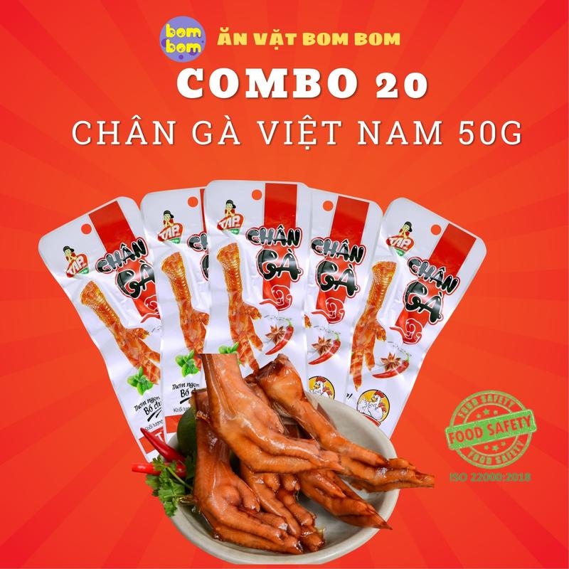 Combo 20 Chân Gà Vị Cay TAP FOOD 50g - Ăn Vặt Bom Bom changa#changato#changa50g#