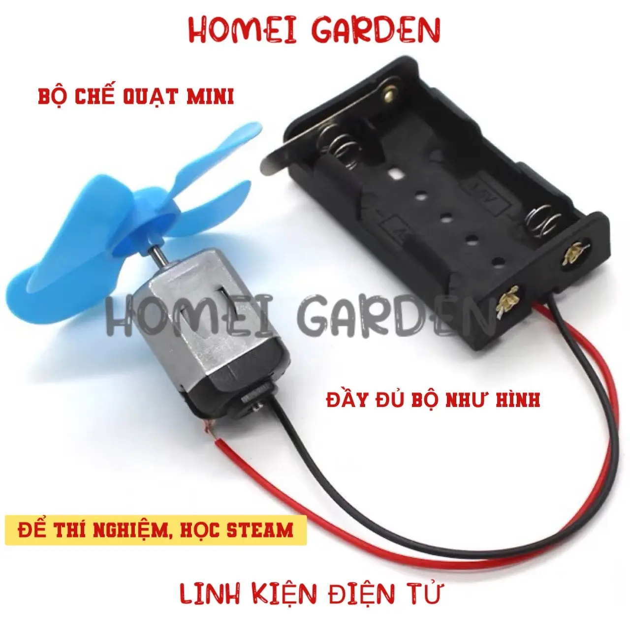 Đồ Chơi Có Động Cơ - Bộ Lắp Ghép Quạt Bàn Theo Phương Pháp Giáo Dục Steam Stem - HM0213