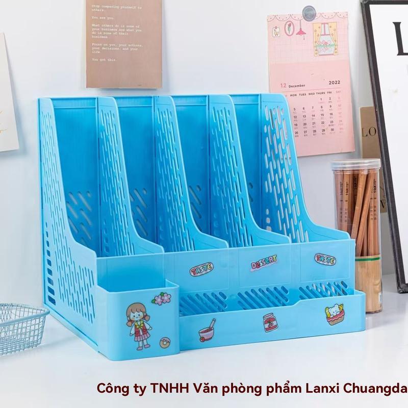Khay Kệ Đựng Sách Tài Liệu Văn Phòng A4 Để Bàn 5 Ngăn Khay Đựng Tài Liệu , Kệ Đựng Sắp Xếp Sách Vở - MIYABI 5