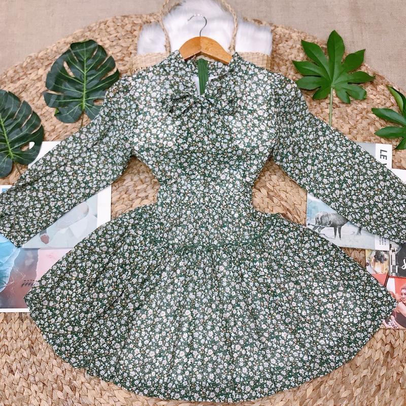 Đầm tiểu thư cổ nơ tay dài. Đầm đi tiệc. Đầm vintage  B314 B483 7